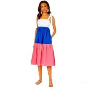 NWT - Lilly Pulitzer - Anlee Colorblock Tiered Cotton Sundress
